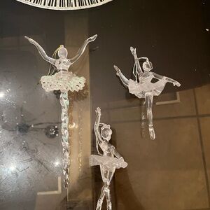 Elegant Clear Ballerina Ornaments